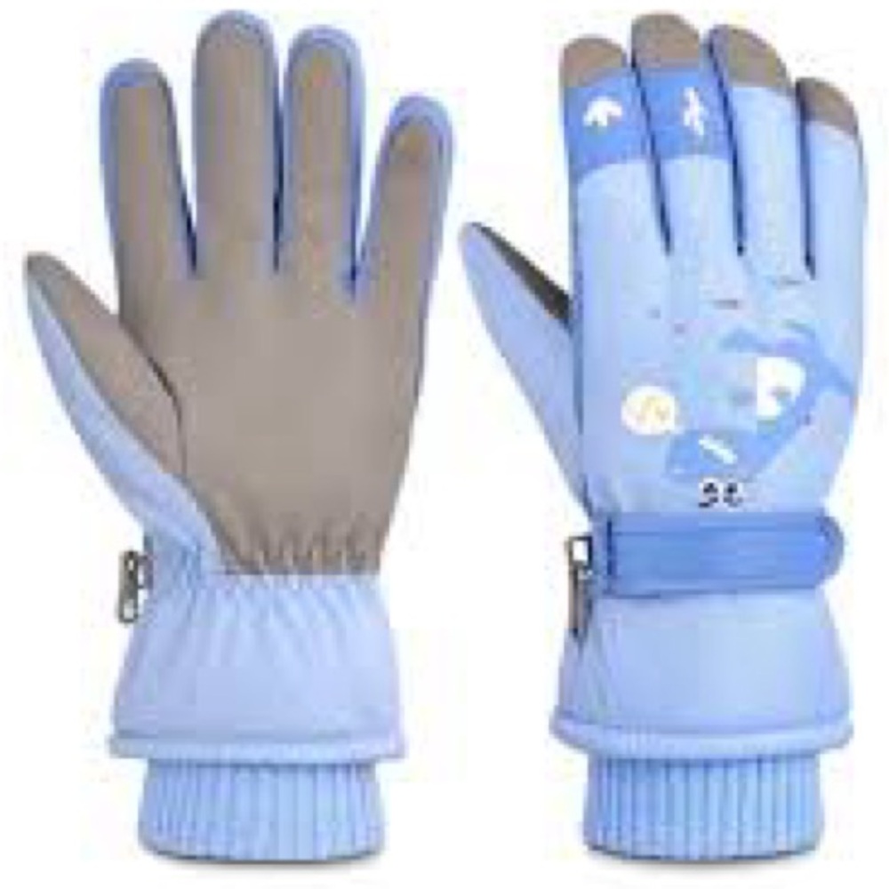 BRAND NEW 3-8 Years Kids Blue Dinosaur Winter Gloves
